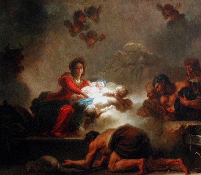 Jean-Honore Fragonard The Adoration of the Shepherds.